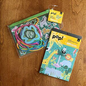 Joann Fabrics Pop! wildlife stickers and lacing cards NWT